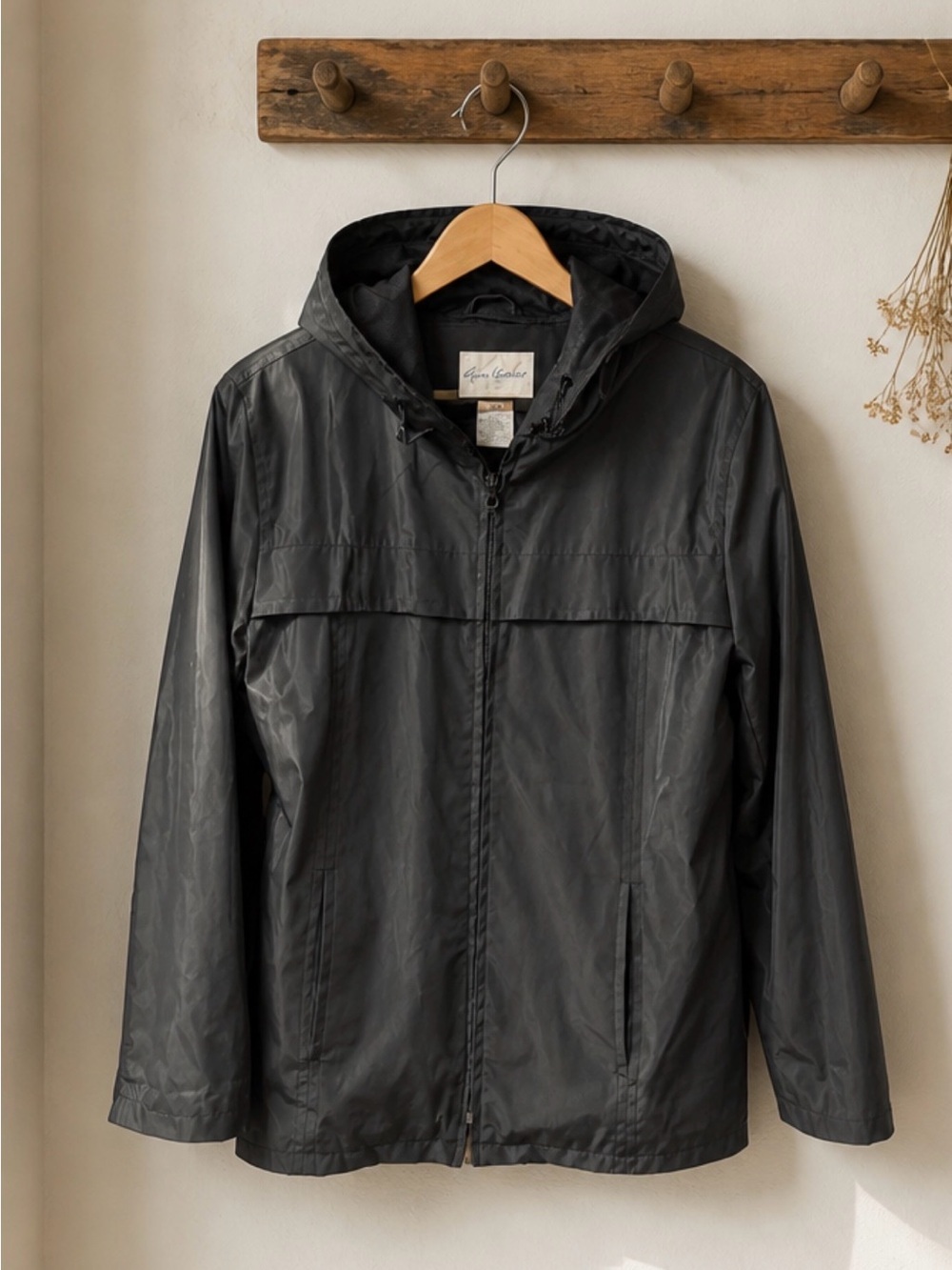 Gloria Vanderbilt Charcoal Hooded Jacket